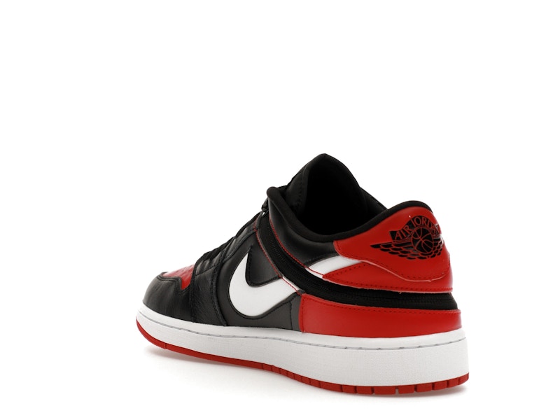 Jordan 1 Low FlyEase Black White Gym Red