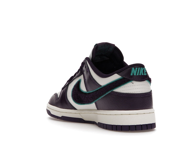 Nike Dunk Low Chenille Swoosh Sail Grand Purple