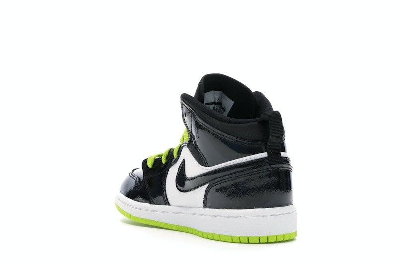 Jordan 1 Mid Black Cyber Mystic Green (PS)