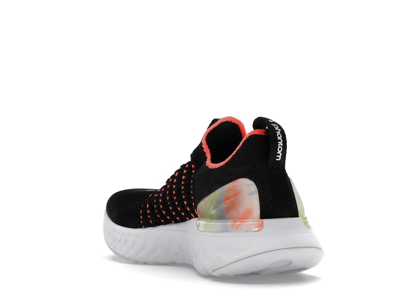 Nike React Phantom Run Flyknit Premium Black Bright Mango (Women's)