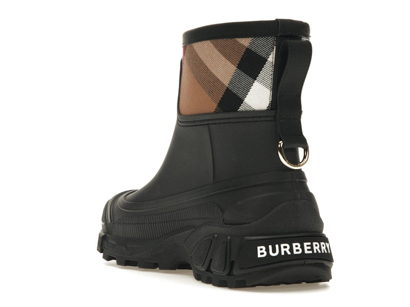Burberry House Check Rain Boots Black Archive Beige (Women's)