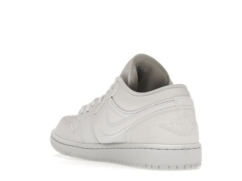 Jordan 1 Low Triple White Tumbled Leather