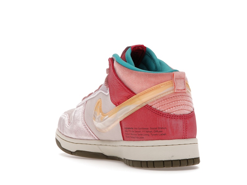 Nike Dunk Mid Social Status Free Lunch Strawberry Milk
