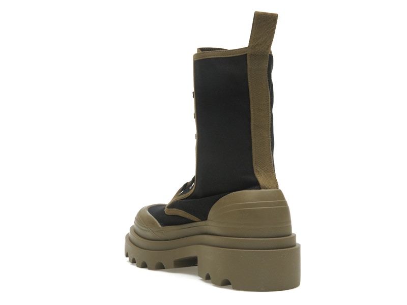 Bottega Veneta Lace-Up Boots Black Green