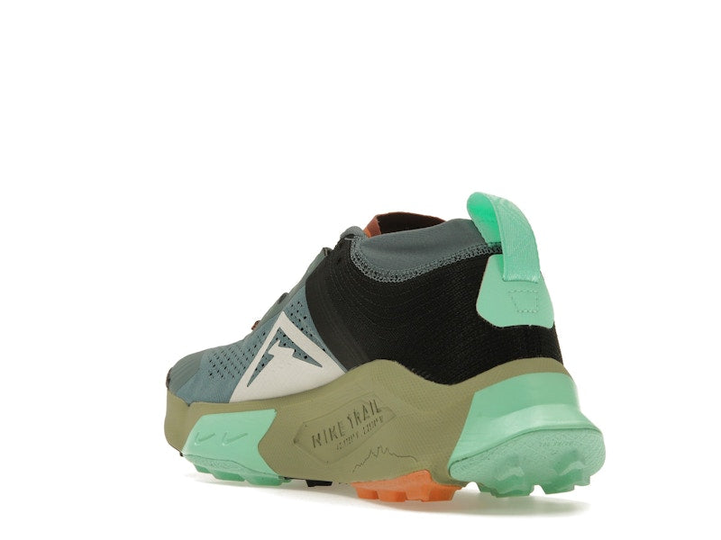 Nike ZoomX Zegama Trail Light Slate Grey Glow Green Bone Black