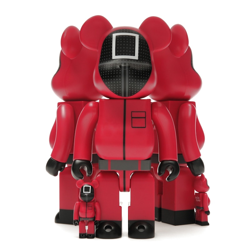 Bearbrick x Squid Game Guard (Circle/Triangle/Square) 100% & 400% Set of 3