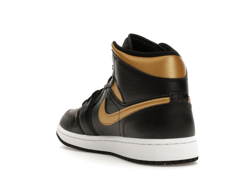 Jordan 1 Mid Black Metallic Gold