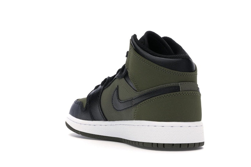 Jordan 1 Mid Olive Canvas Black (GS)