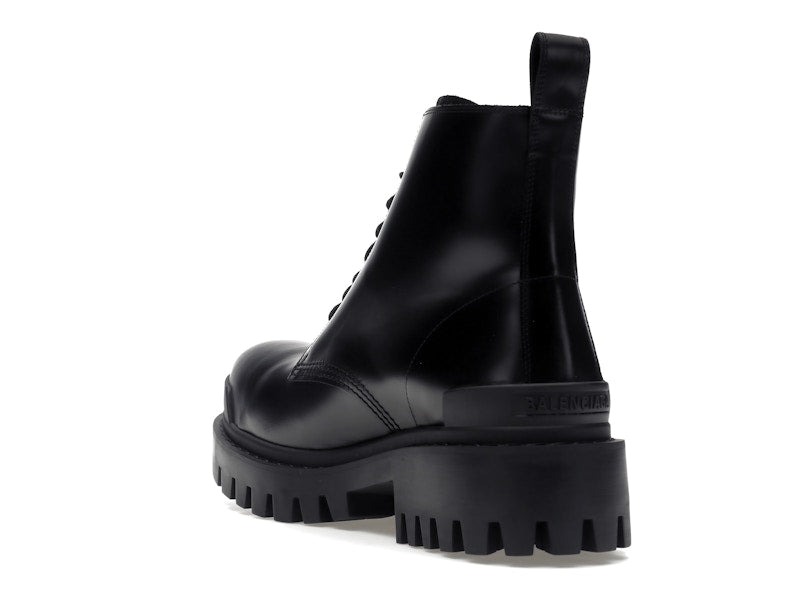 Balenciaga Strike 20mm Lace Up Boot Black