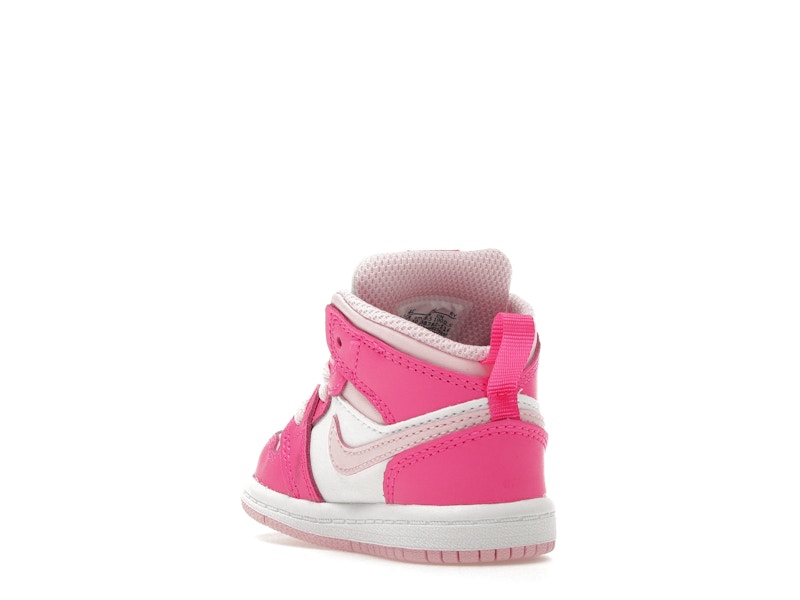 Jordan 1 Mid White Fierce Pink (TD)