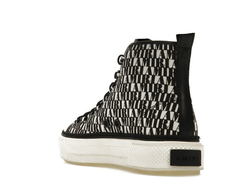 AMIRI Court Hi All Over Logo Black White