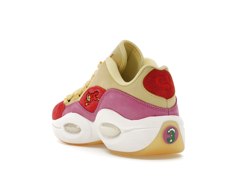 Reebok Question Low BBC Ice Cream Running Dog Yellow Red