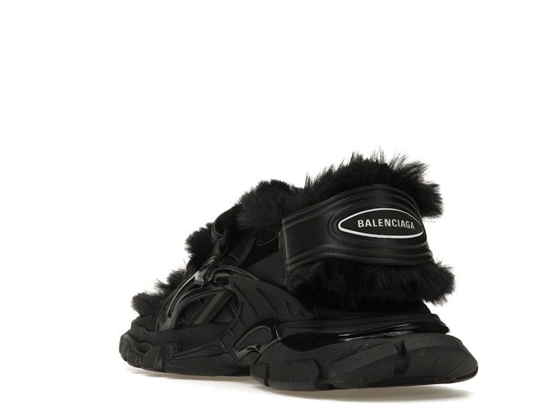 Balenciaga Track Sandal Fake Fur Black