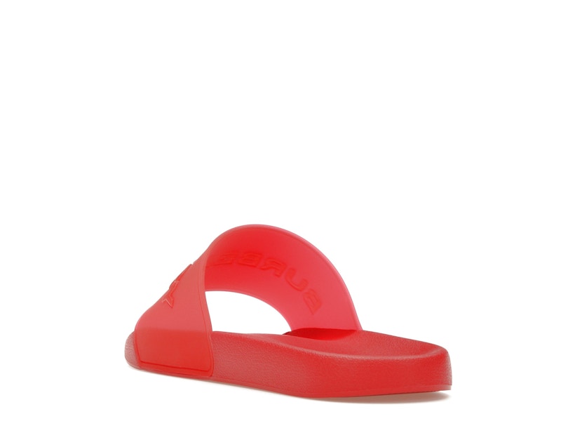 Burberry Embossed Logo Slides Bright Red