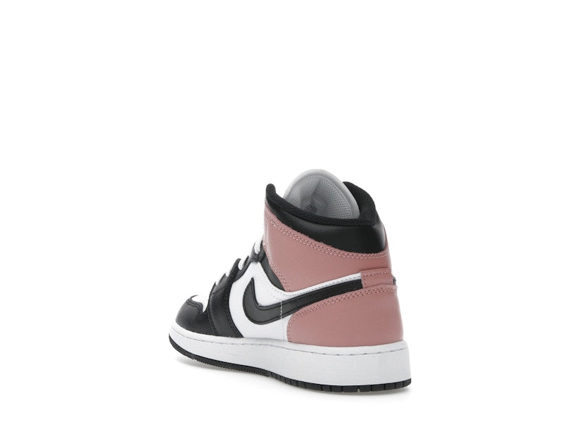 Jordan 1 Mid White Rust Pink Black (GS)