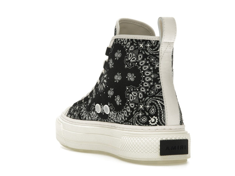 AMIRI Bandana Court Hi-top Sneaker Black White (Women's)