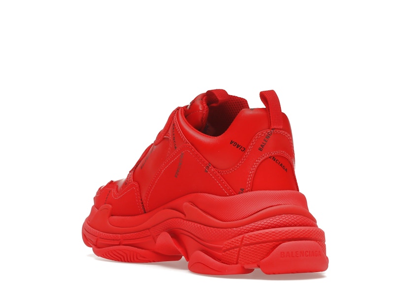 Balenciaga Triple S Allover Logo Red