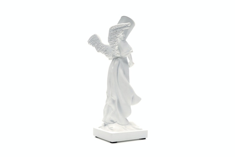 Banksy Bucket On Head Figure White