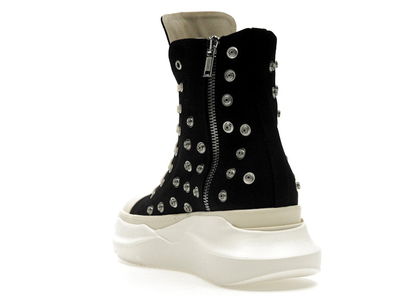 Rick Owens DRKSHDW Abstract Sneaks Studded Eyelets Black Milk