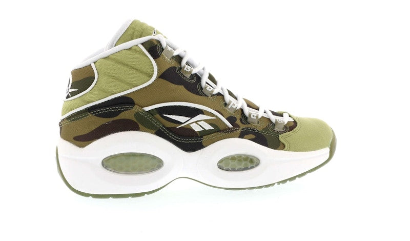 Reebok Question Mid mita sneakers X Bape 1st Camo