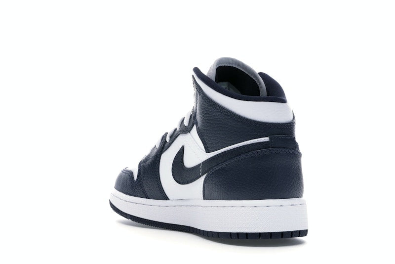 Jordan 1 Mid White Metallic Gold Obsidian (GS)