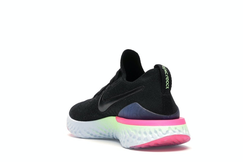 Nike Epic React Flyknit 2 Black Sapphire Hyper Pink (Women's)