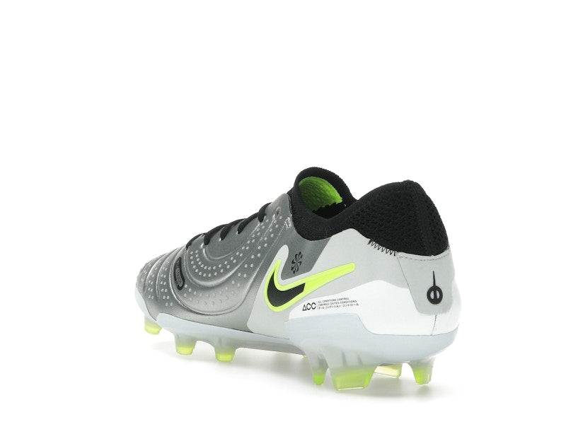 Nike Tiempo Legend 10 Elite FG Metallic Silver Volt Black