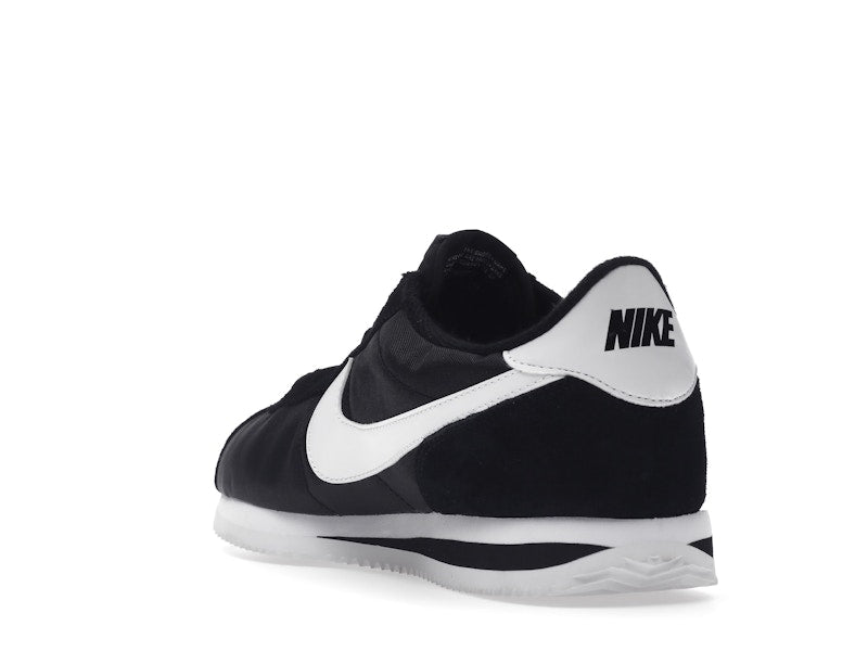 Nike Cortez Basic Nylon Black White-Metallic Silver