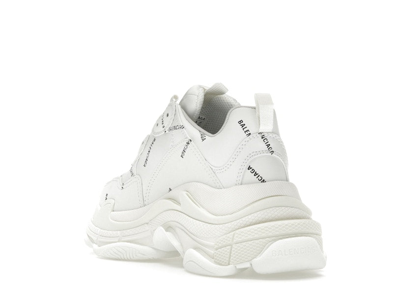 Balenciaga Triple S Allover Logo White (Women's)