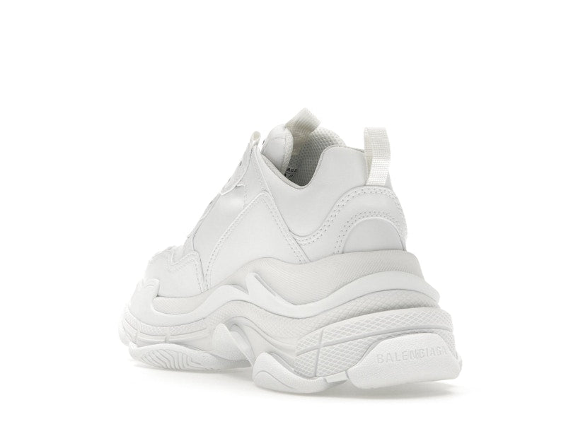 Balenciaga Triple S Synthetic Leather Triple White (Women's)