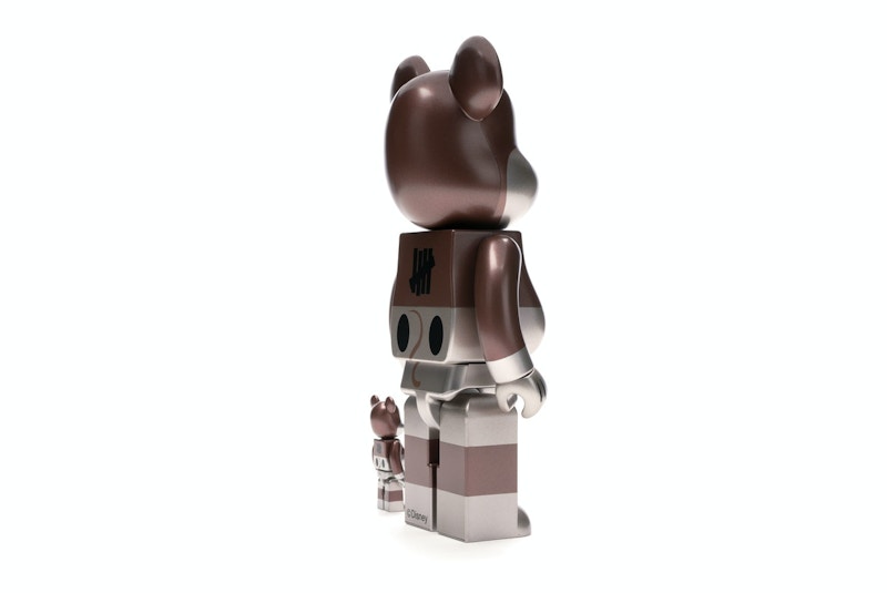 Bearbrick x Undefeated x Disney Mickey Mouse 90th Anniversary 100% & 400% Set Copper/Black