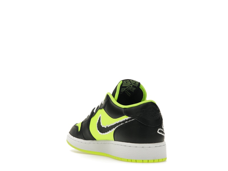 Jordan 1 Low SE Black Cat Volt (GS)