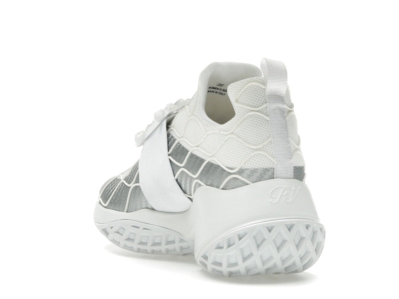 Roger Vivier Viv' Run Fabric Silver Crystal Buckle (Women's)