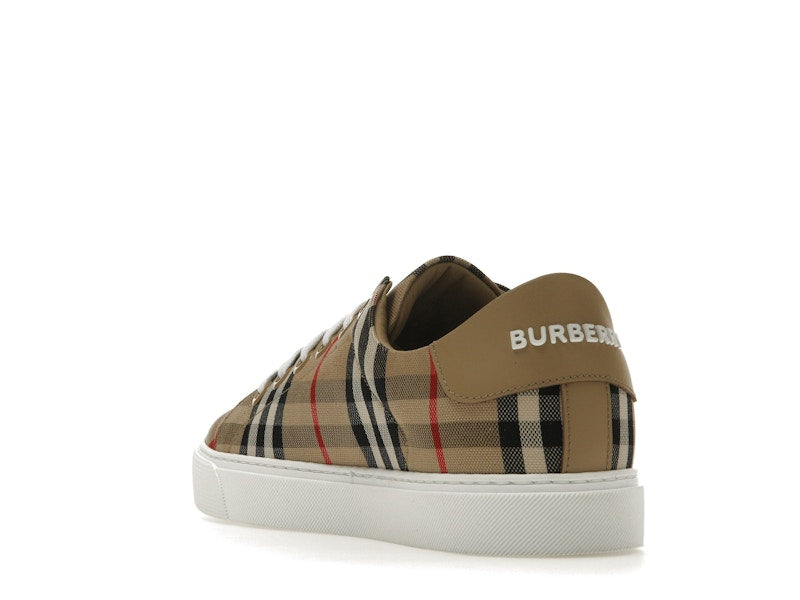 Burberry Vintage Check and Leather Sneakers Archive Beige Check Toe (Women's)