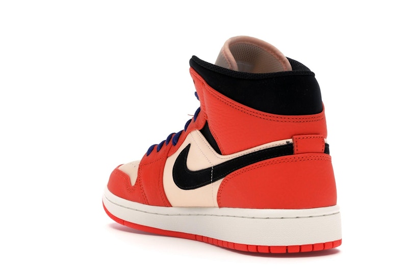 Jordan 1 Mid Team Orange Black