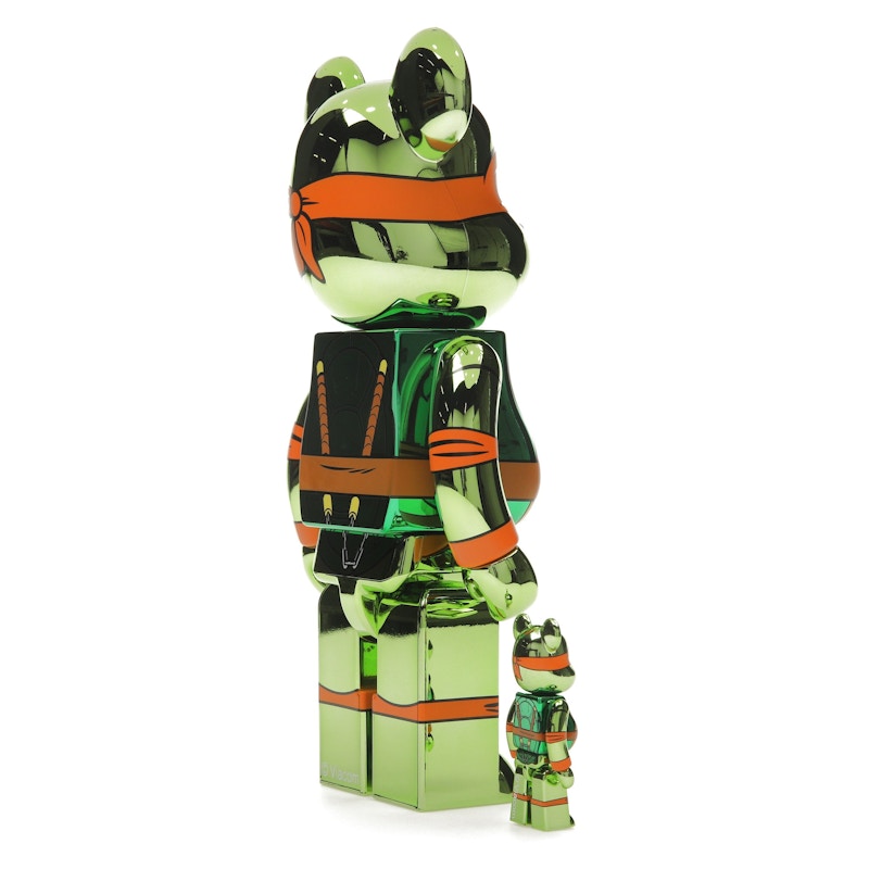 Bearbrick x Teenage Mutant Ninja Turtles Michelangelo 100% & 400% Set
