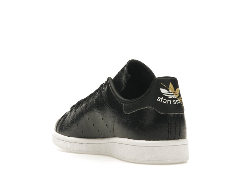 adidas Stan Smith Cracked Leather Black Gold (Women's)