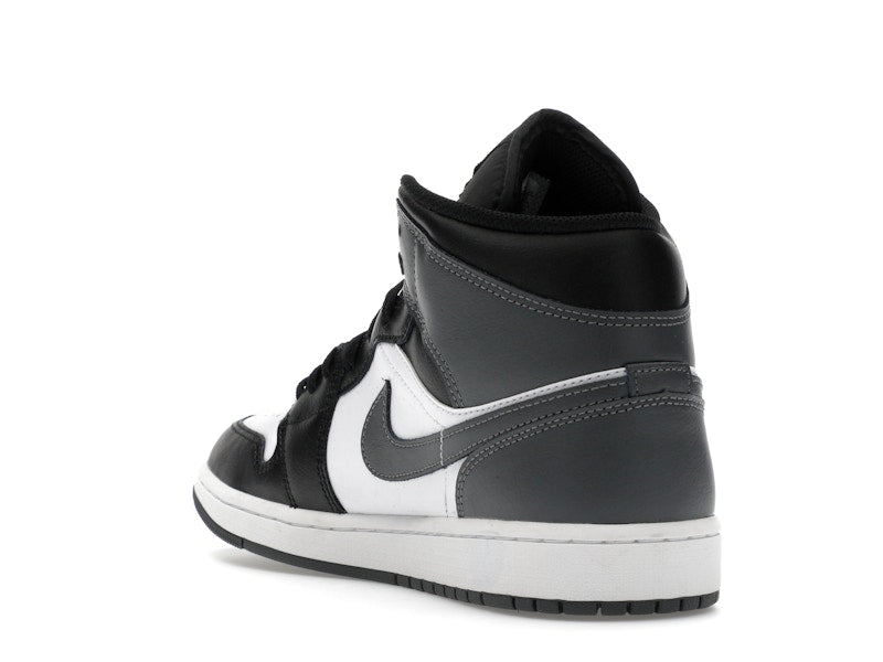 Jordan 1 Mid Black White Iron Grey