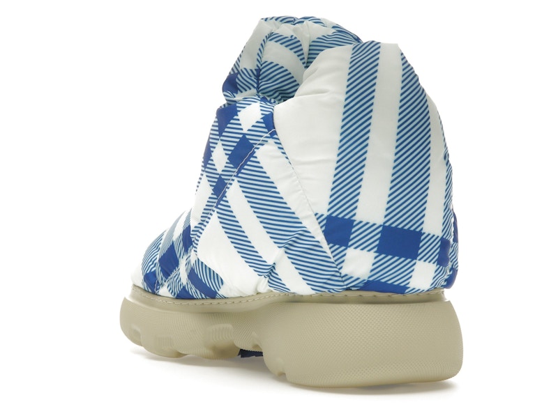 Burberry Check Pillow Boots Blue White