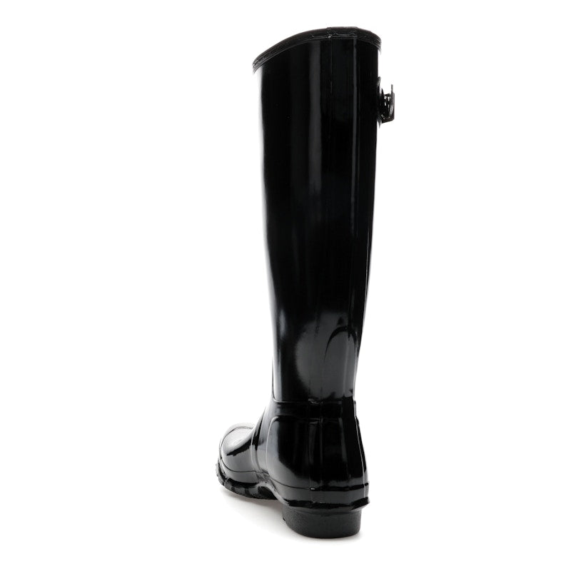 Hunter Original Tall Gloss Rain Boots Black (Women's)