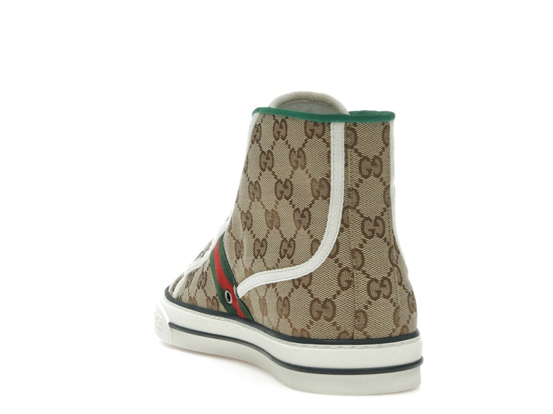 Gucci Tennis 1977 Canvas High Top Beige GG Print