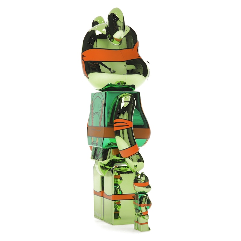 Bearbrick x Teenage Mutant Ninja Turtles Michelangelo 100% & 400% Set