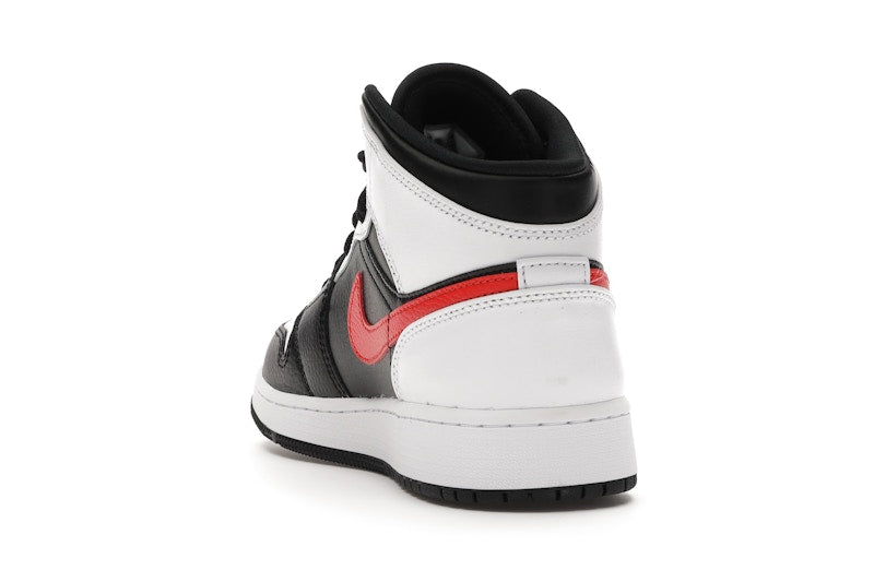 Jordan 1 Mid White Black Chile Red (GS)