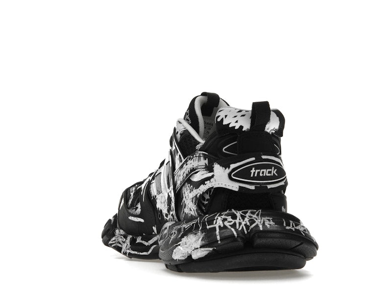 Balenciaga Track Graffiti Black White