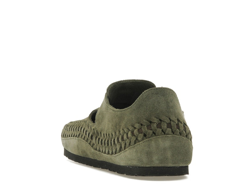 Birkenstock London Braided Shearling Kith Olive Night