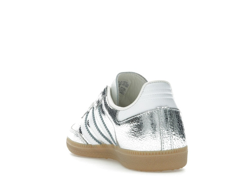adidas Samba OG Silver Metallic Cracked Leather (Women's)