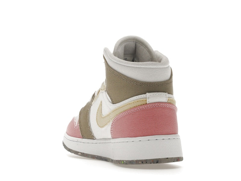 Jordan 1 Mid SE Pastel Vivid Green Grind (GS)