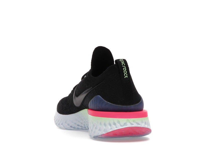 Nike Epic React Flyknit 2 Black Sapphire Hyper Pink