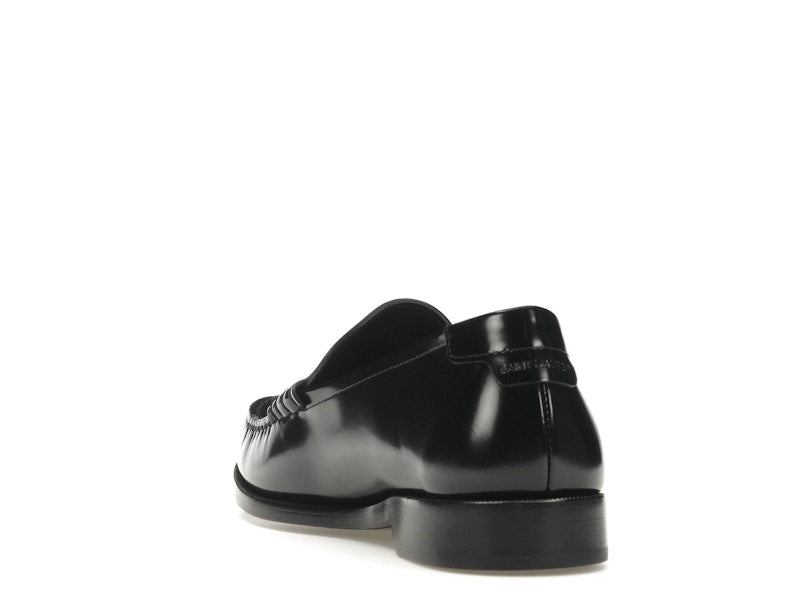 Saint Laurent Le Loafer Penny Slippers Black Leather