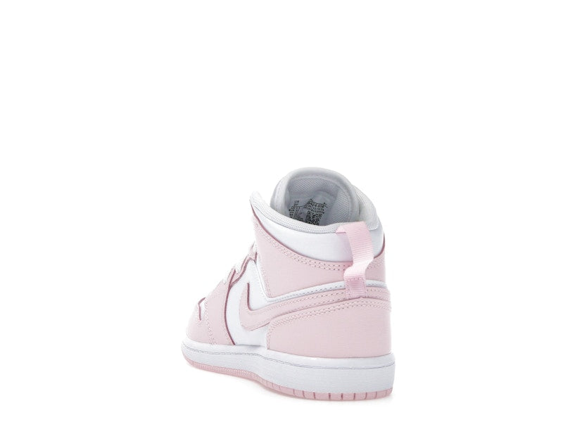 Jordan 1 Mid Pink Foam Fire Red White (PS)